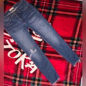 Madewell Midrise Skinny distressed Jeans Size 28